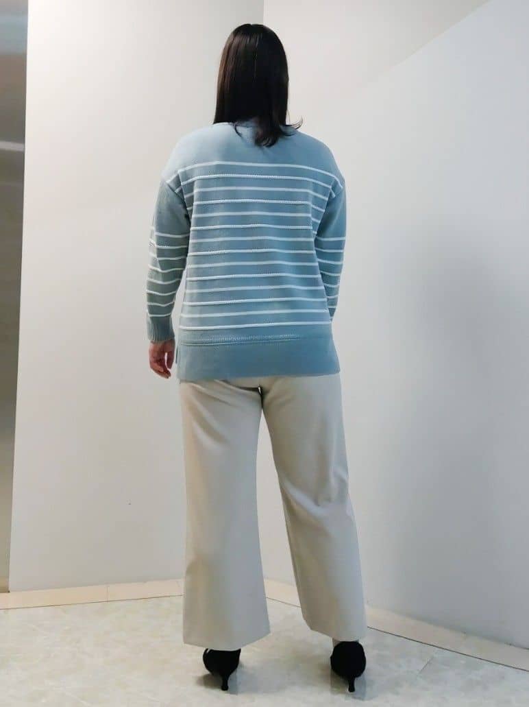 エリさんの「Reflect｜【ウエスト総ゴム／セットアップ可】フルレングスストレートパンツ」を使ったコーディネート