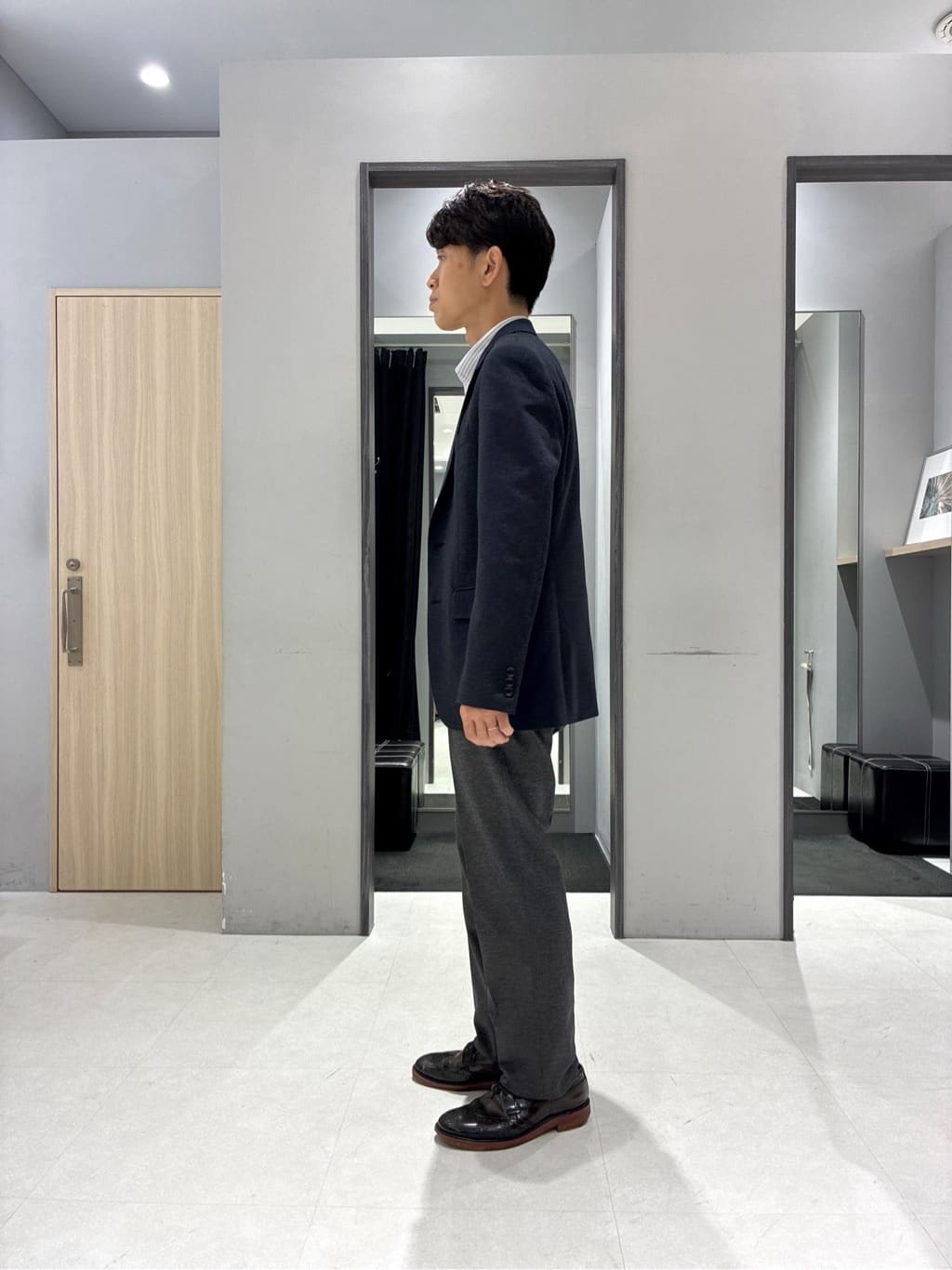 わいずみさんの「TAKEO KIKUCHI｜【None Of Stress】アクティブジャージ 千鳥 ジャケット」を使ったコーディネート