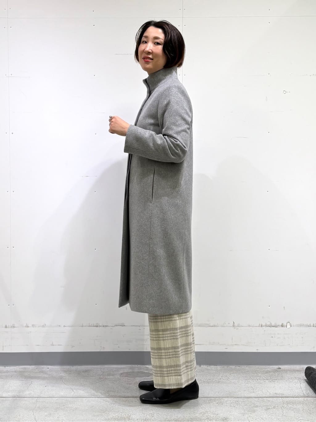 yuriさんの「INDIVI｜【洗える／毛玉になりにくい】エクストラファインウール リブタートルニット」を使ったコーディネート