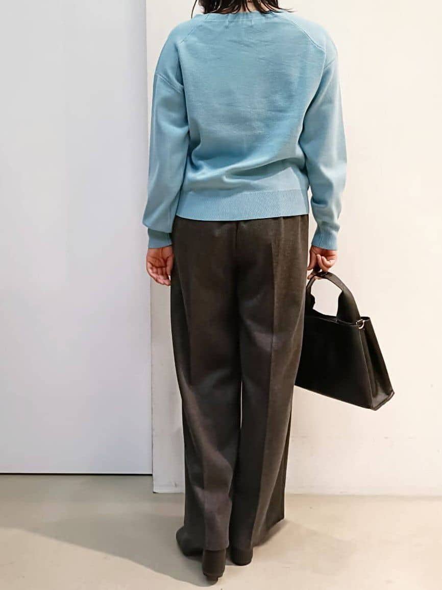 あんさんの「THE SHOP TK｜クラシカルな装い ウールライクスタンドカラーコート」を使ったコーディネート