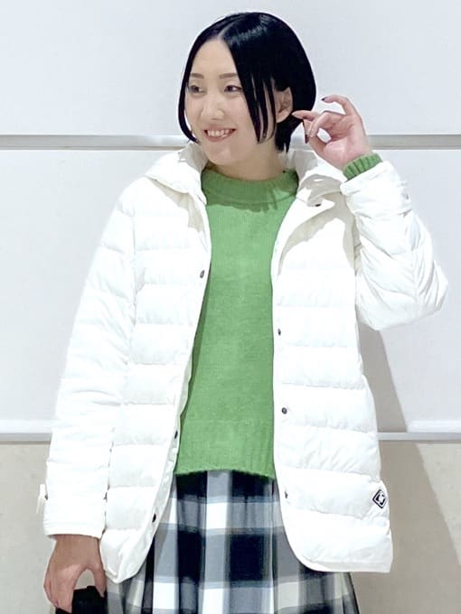eriko さんの「Dessin｜【撥水・2WAY】ミュラーダウンコートミドル丈」を使ったコーディネート