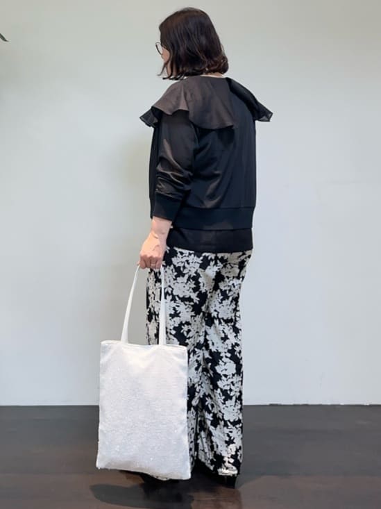 Asamiさんの「UNTITLED｜【きれいめ/洗える/フリル】ラッフルシアーブラウス」を使ったコーディネート