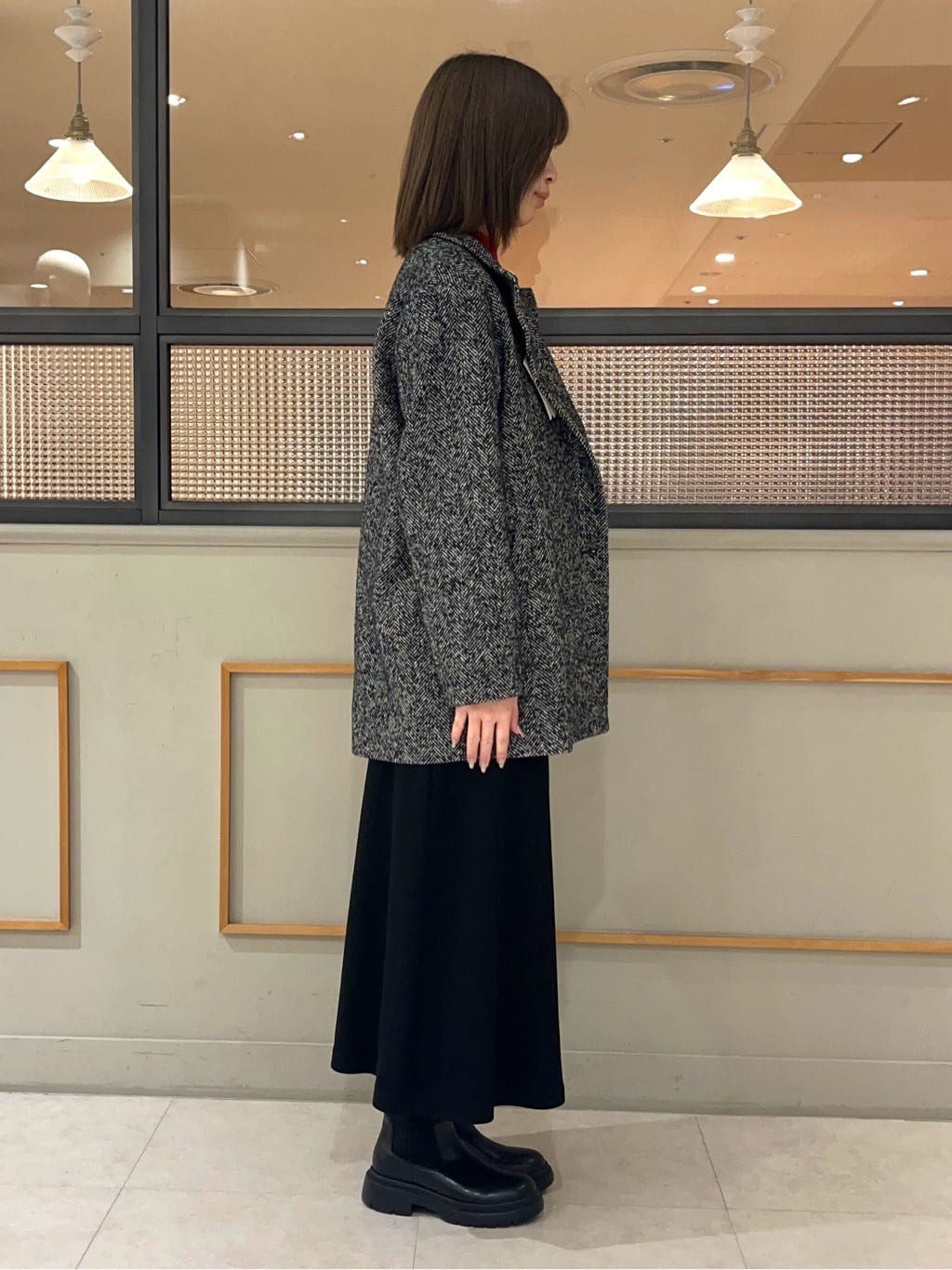 kumiさんの「INDIVI｜【冬ニット人気NO．1！／カシミヤ混】ミドルゲージハイネックニット」を使ったコーディネート