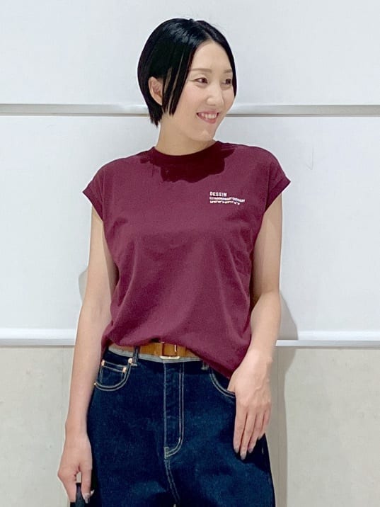 eriko さんの「Dessin｜【洗える】オーガニックコットンフレンチスリーブ」を使ったコーディネート