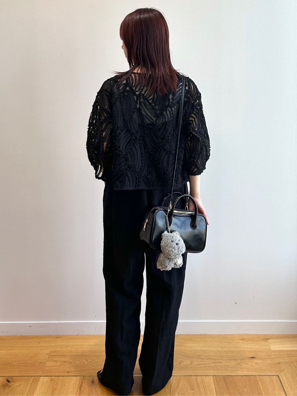 RINAさんの「OPAQUE.CLIP｜シアー刺繍レース前開きブラウス【洗濯機洗い可】」を使ったコーディネート