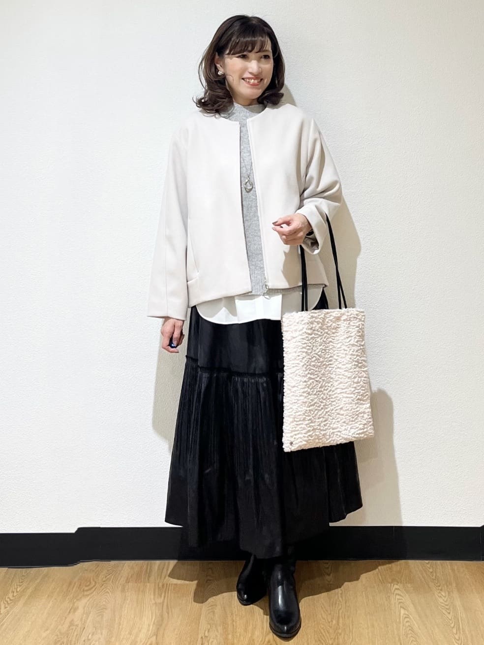 ayaさんの「Reflect｜【重ね着でも一枚着でも◎】ドッキングジャージトップス」を使ったコーディネート