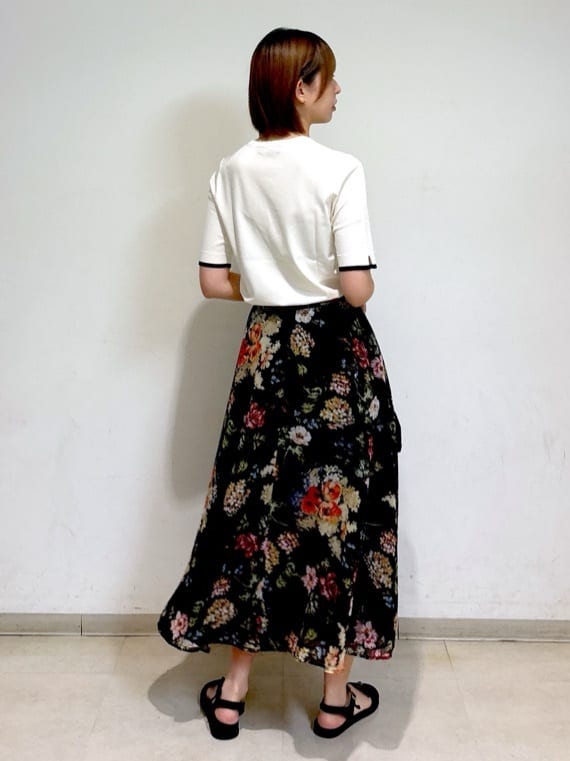 yukaさんの「UNTITLED｜【アンサンブル可/薄手/洗える】5分袖クルーニット」を使ったコーディネート