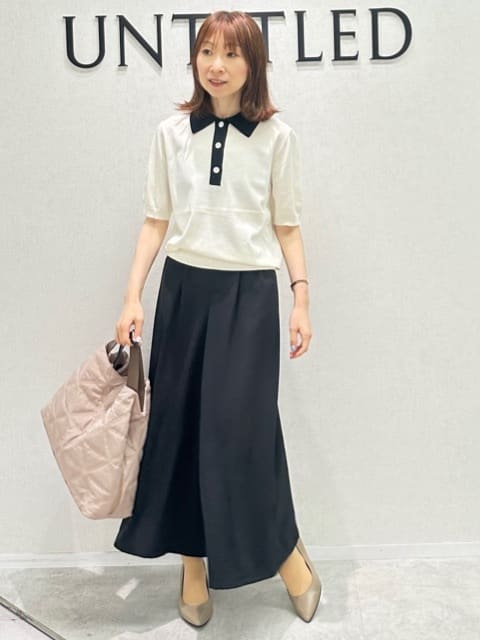 Miwaさんの「UNTITLED｜【短丈/日本製】カラミ風メッシュ ノーカラージャケット」を使ったコーディネート