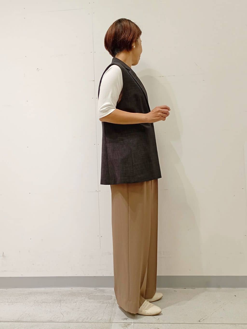 Kさんの「INDIVI｜【セットアップ可能】ビスチェレイヤード風トップス」を使ったコーディネート