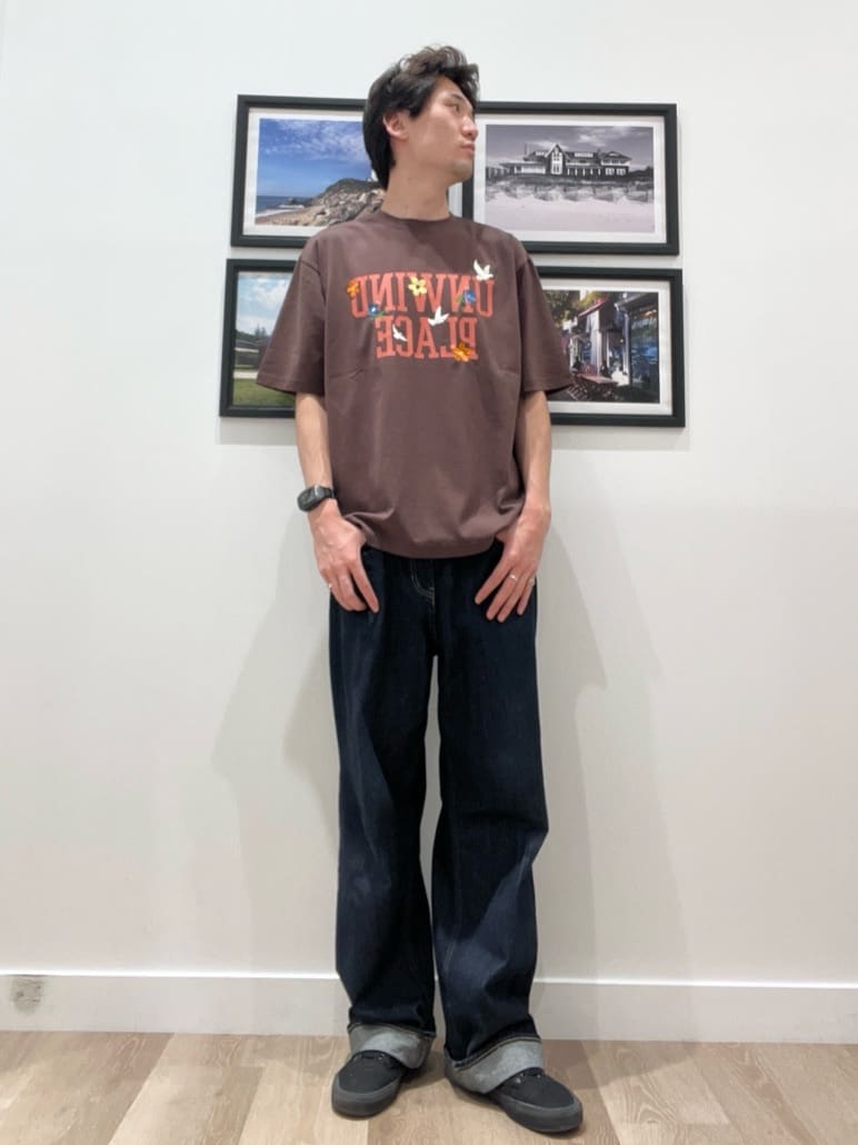 oikawaさんの「Dessin｜ロゴ刺繍Tシャツ」を使ったコーディネート