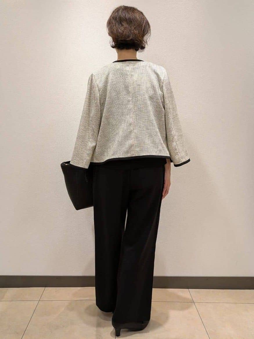 Rumiさんの「Reflect｜【軽い着心地】メッシュツイードジャケット」を使ったコーディネート
