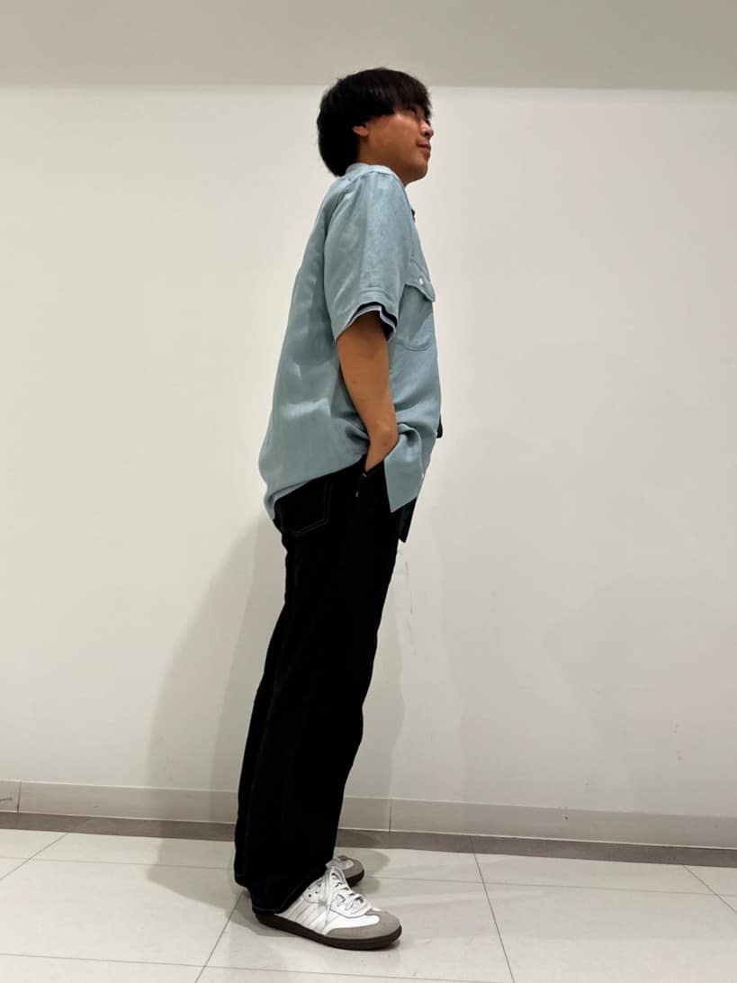 MATSUBARAさんの「DRESSTERIOR｜◆リネンレーヨン ハーフスリーブシャツ」を使ったコーディネート