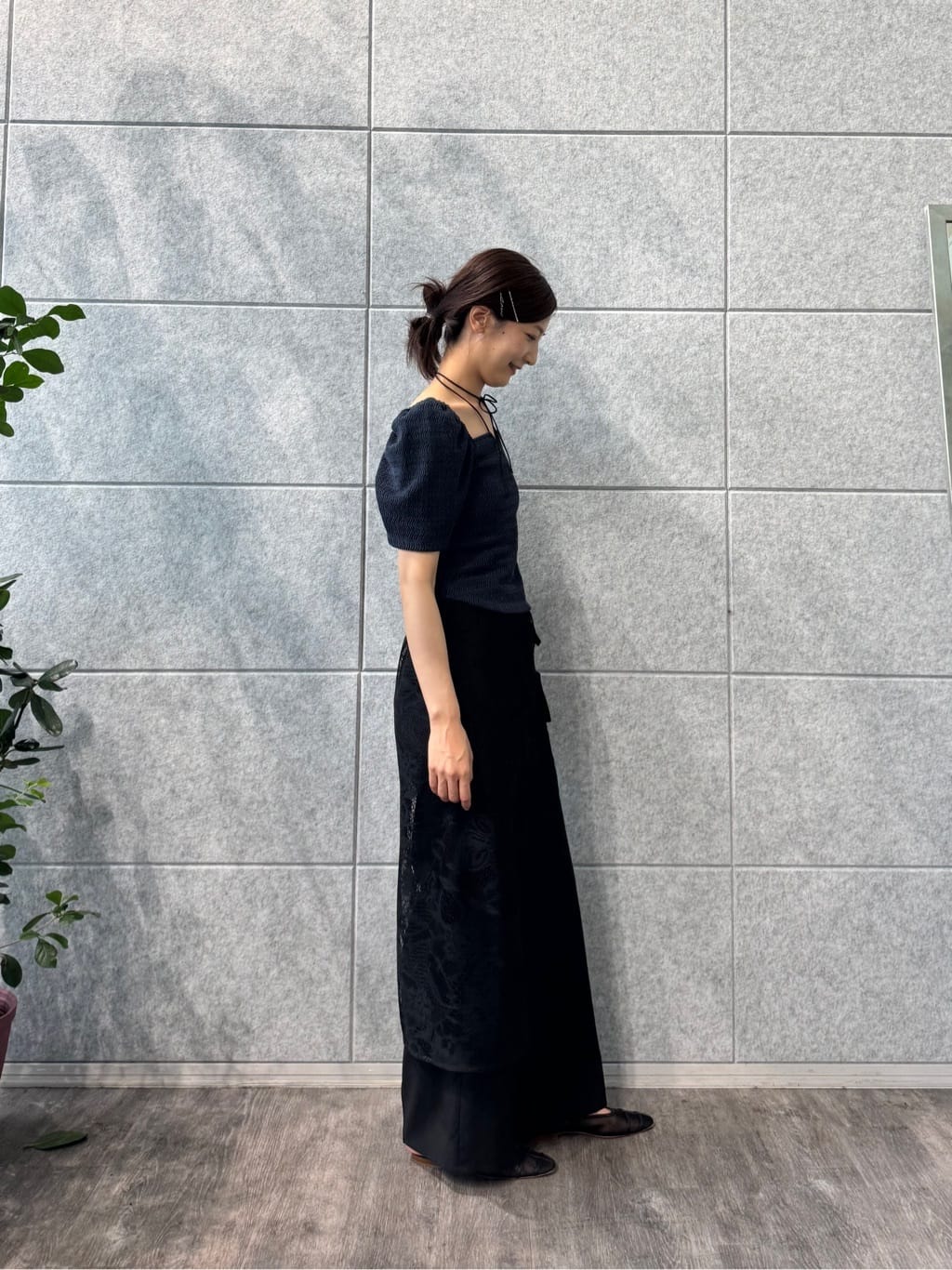 uchi__yamaさんの「CODE A｜gather puff jersey tops」を使ったコーディネート