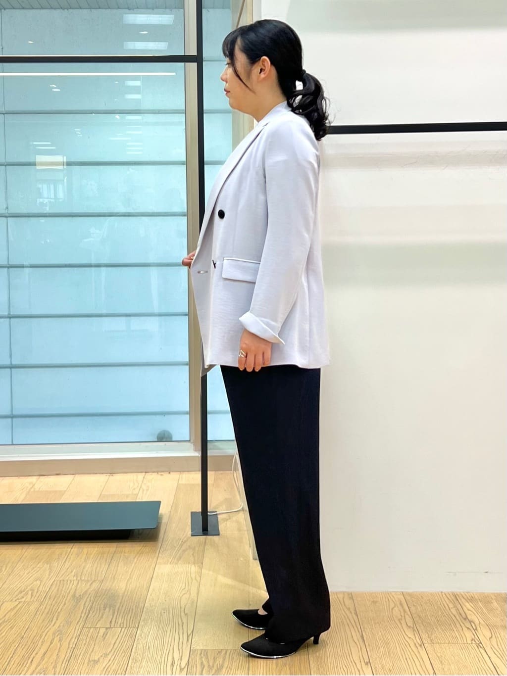 shimaさんの「INDIVI｜【着る日傘／遮熱／UVケア】ダブルジャケット」を使ったコーディネート