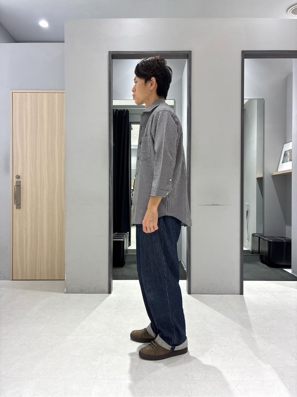 わいずみさんの「TAKEO KIKUCHI｜フルベジタンニンレザー バックパック」を使ったコーディネート