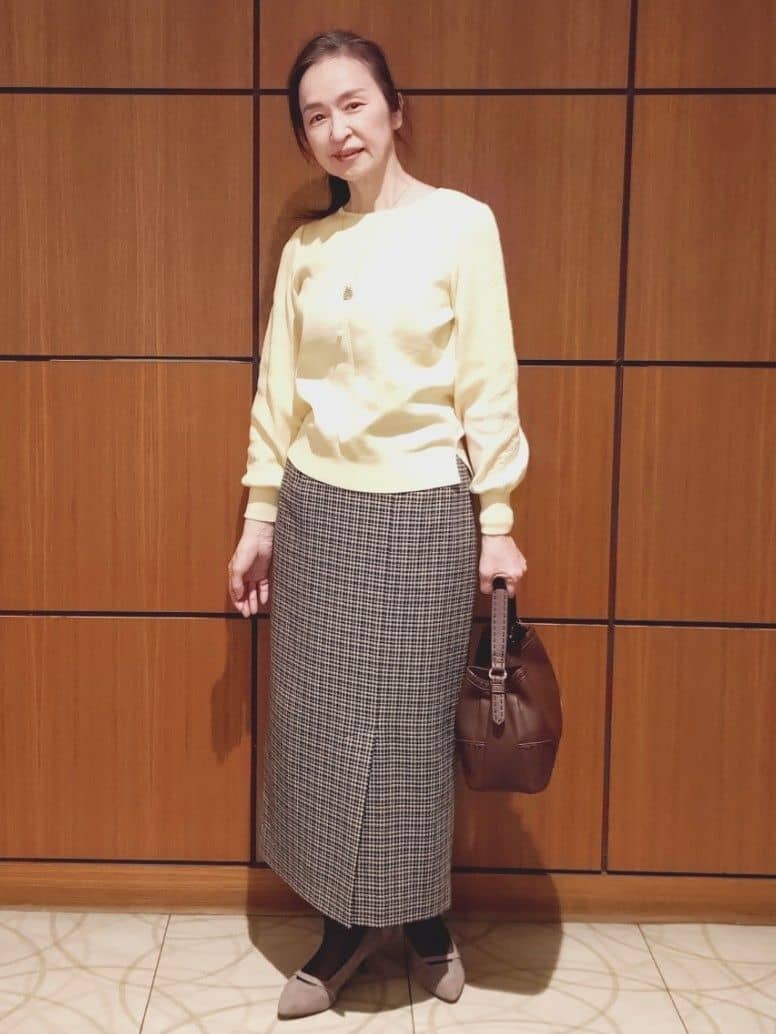 Kさんの「Reflect｜【選べる8色／スカートにもパンツにも◎】ウール混ボートネックニット」を使ったコーディネート