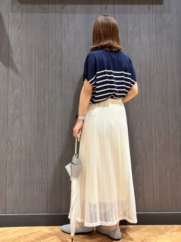 meiさんの「SHOO･LA･RUE｜【ひんやり/S-LL】さらさらな肌触りが心地よい フレンチスリーブニット」を使ったコーディネート