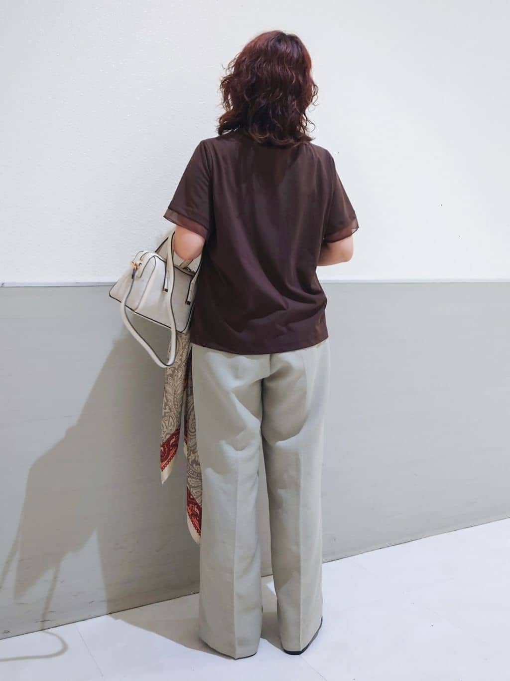 maruさんの「THE SHOP TK｜【ひんやり/UV/洗濯機OK】袖シアーTシャツ」を使ったコーディネート