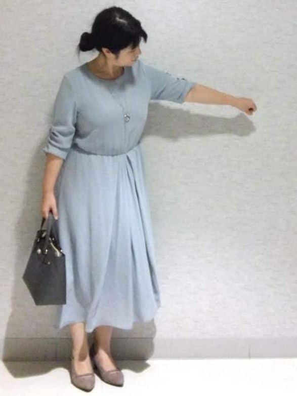 sakoさんの「Reflect｜【吸水速乾／防しわ】シルキープリーツワンピース」を使ったコーディネート