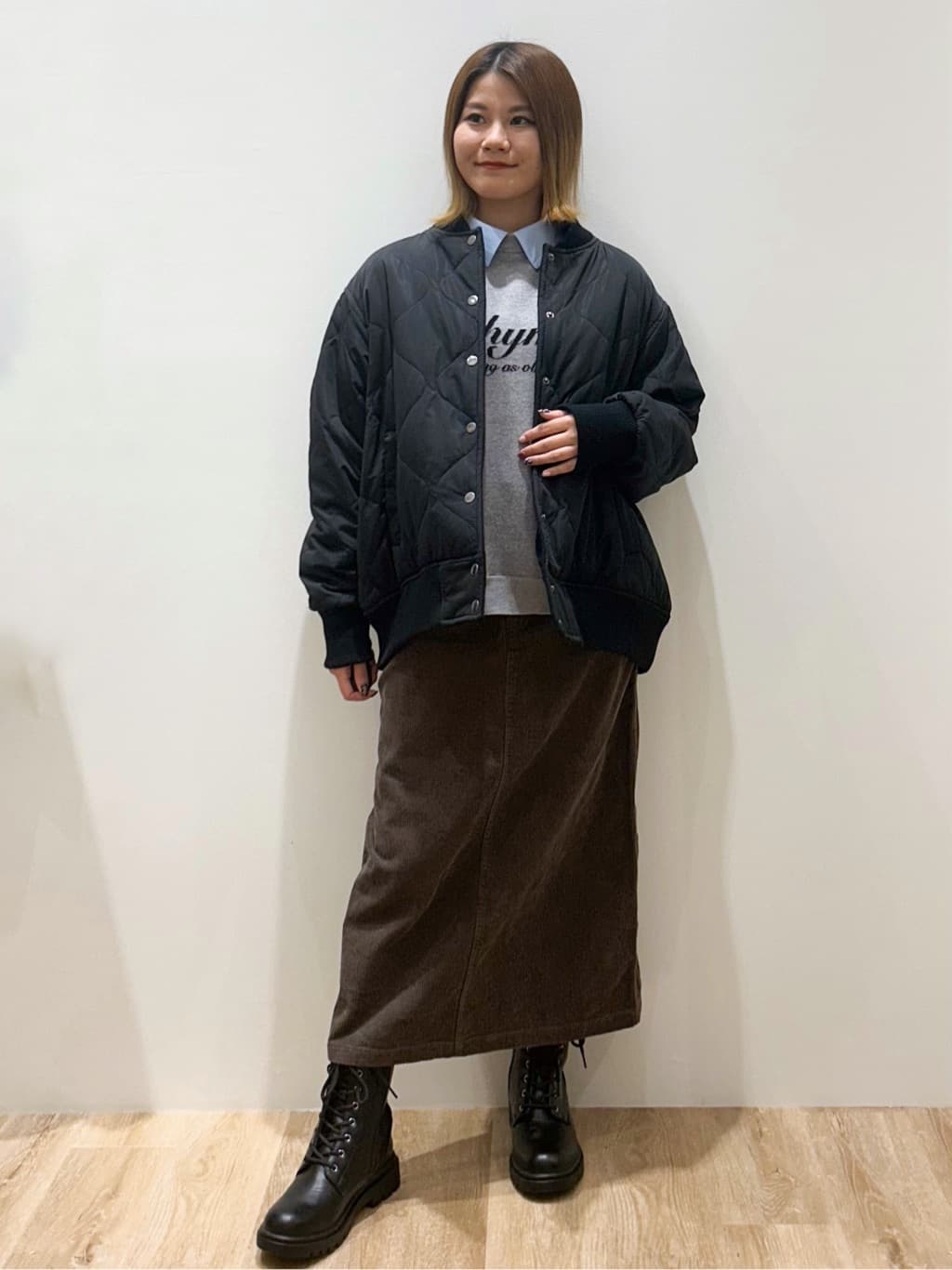 suzukaさんの「OPAQUE.CLIP｜《リバーシブル》キルティングブルゾン」を使ったコーディネート