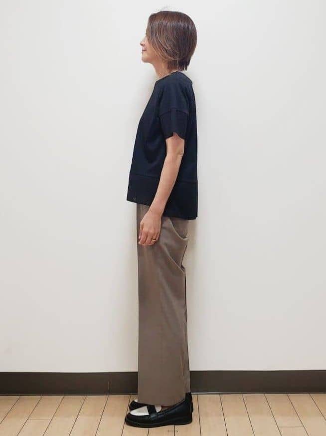 yuuさんの「Reflect｜【マシンウォッシュ可】リネンライクフレアパンツ」を使ったコーディネート