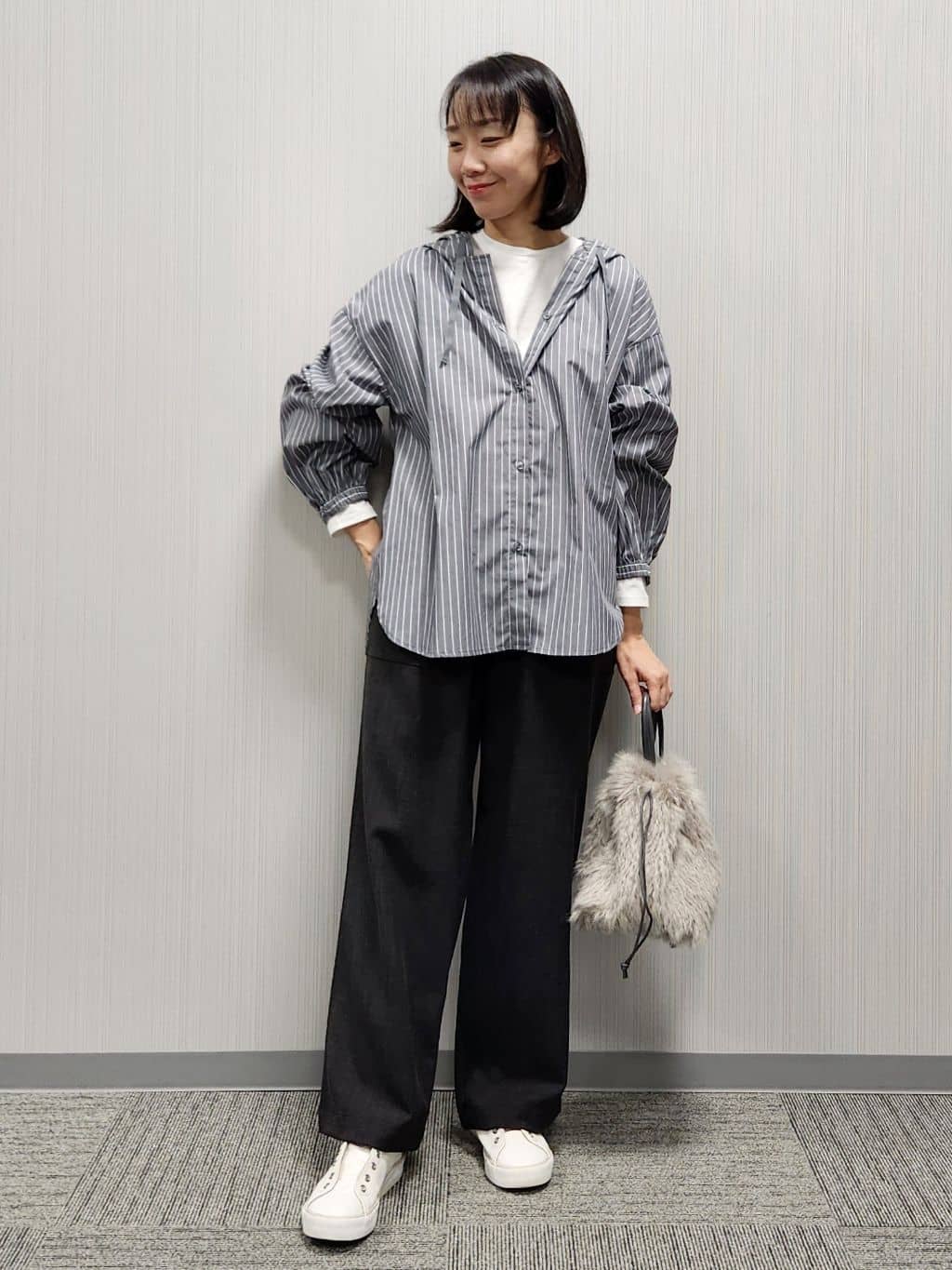 naraさんの「Dessin｜【選べる首元デザイン/洗える】クルーネックロングTシャツ」を使ったコーディネート