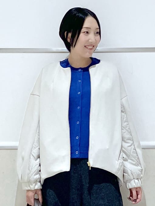 eriko さんの「Dessin｜【洗える/後ろゴム】ツイードマリンクロップド丈パンツ」を使ったコーディネート