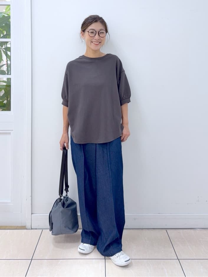 Osawaさんの「Dessin｜【洗える】シアーオンブレーチェックシャツ」を使ったコーディネート