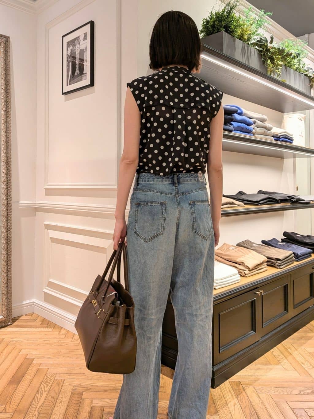 saoriさんの「DRESSTERIOR｜ヴィンテージ加工ワイドデニムパンツ」を使ったコーディネート