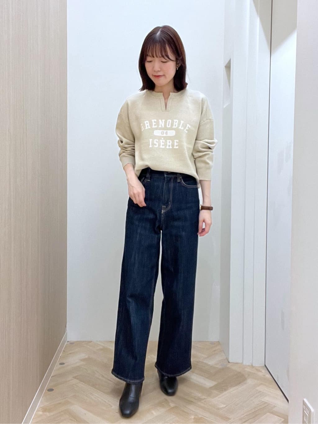  おまつさんの「grove｜【名品アウター/3WAY・はっ水】ボアライナー付マウンテンパーカ」を使ったコーディネート