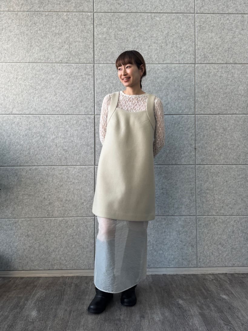 designer yukaさんの「CODE A｜wool mini dress」を使ったコーディネート