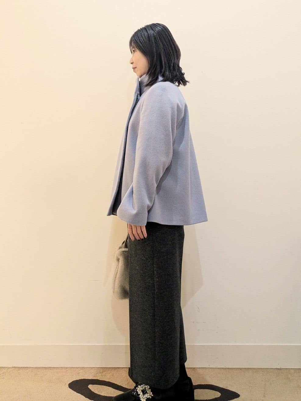 laverさんの「UNTITLED｜【8色展開／コンパクト丈】レーヨン混 コクーンニット」を使ったコーディネート