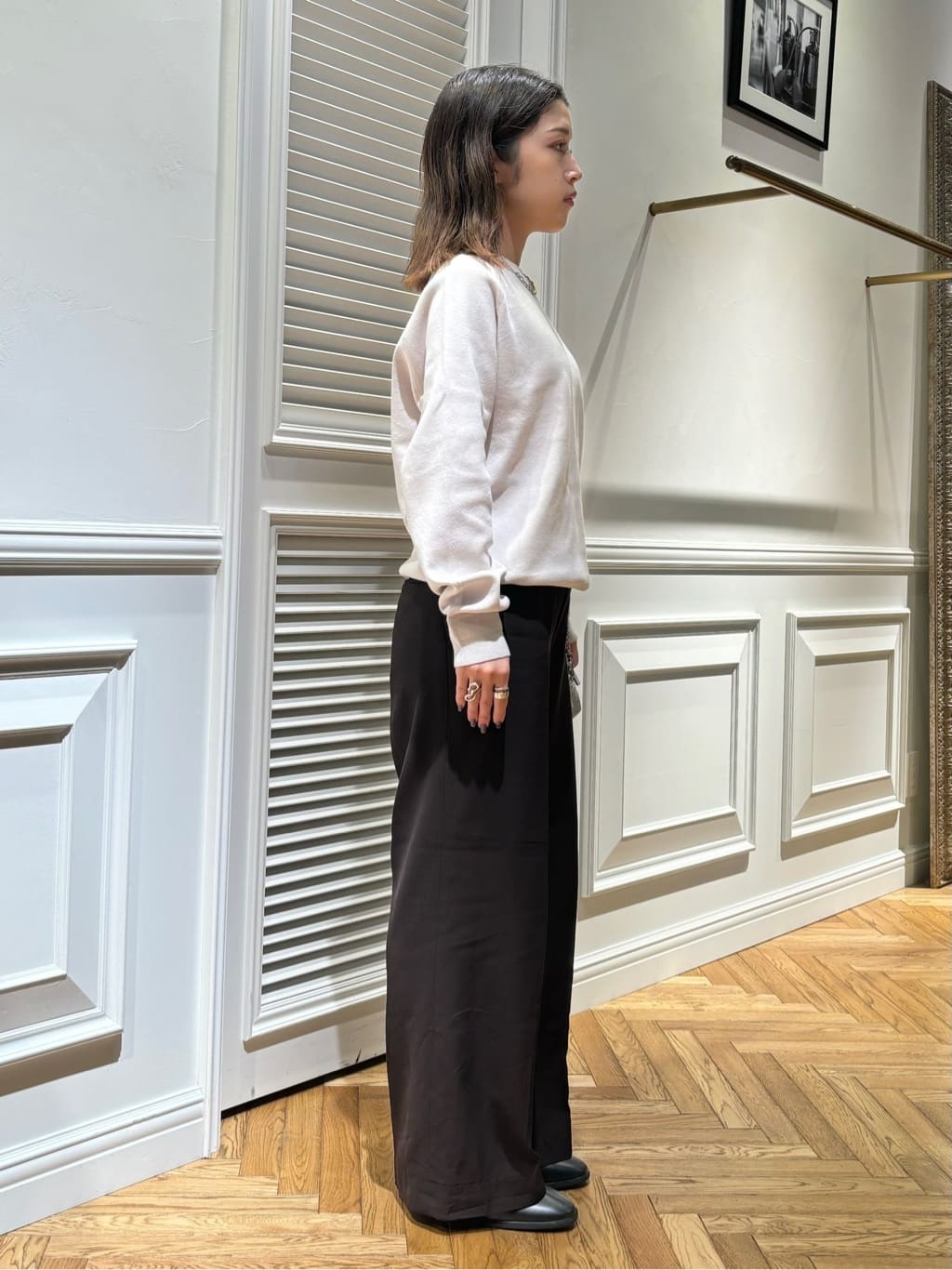 Mgmさんの「DRESSTERIOR｜◆【洗える/7色展開】ウォッシャブルコットンカシミヤニット」を使ったコーディネート