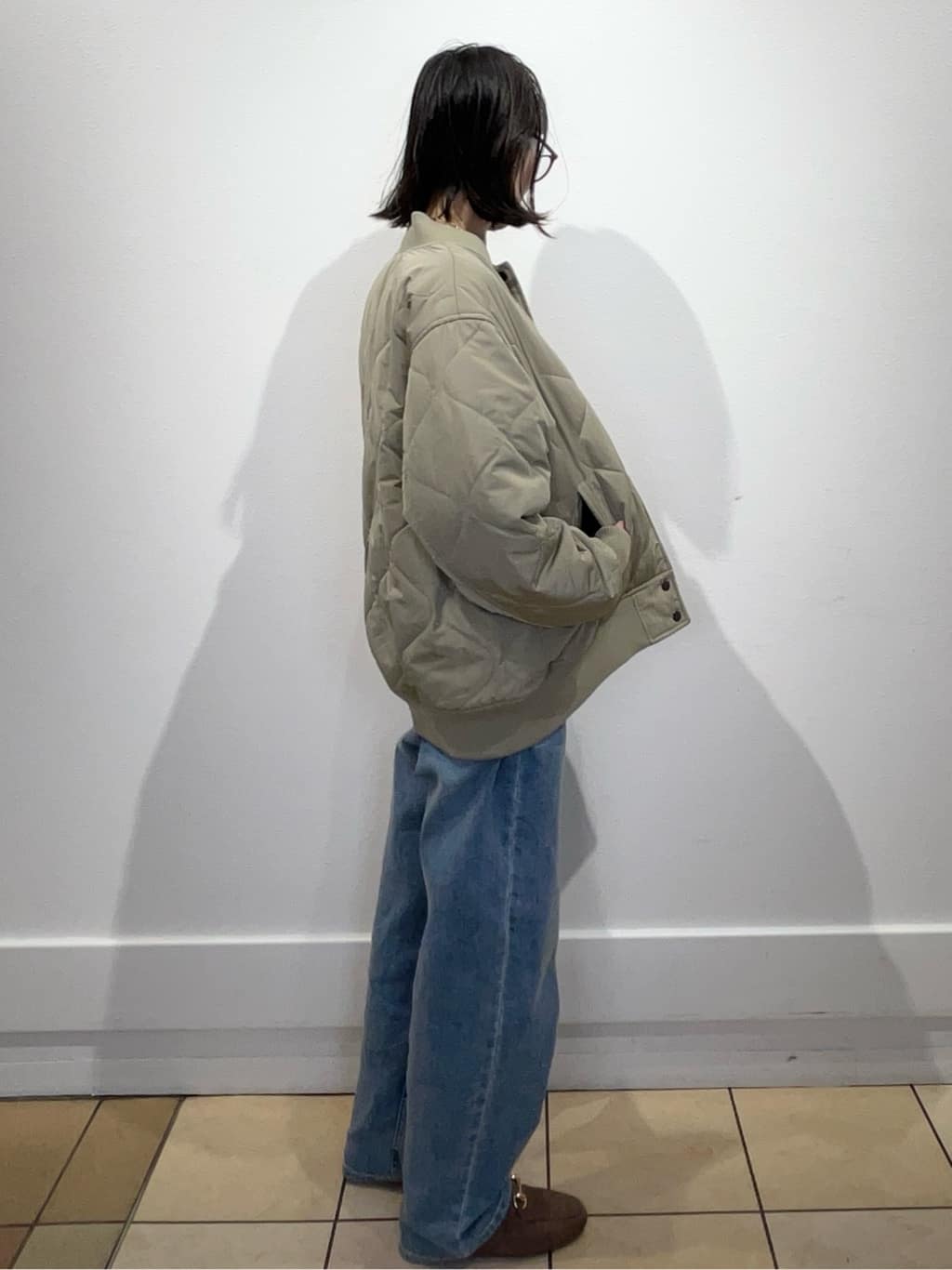 ももちぃさんの「index｜チェーン&times;フェイクパール マンテルネックレス」を使ったコーディネート