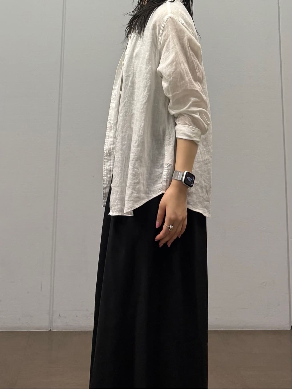 mizukiさんの「INDIVI｜【洗える／清涼感◎】ワイドフレアパンツ／スカーチョ」を使ったコーディネート