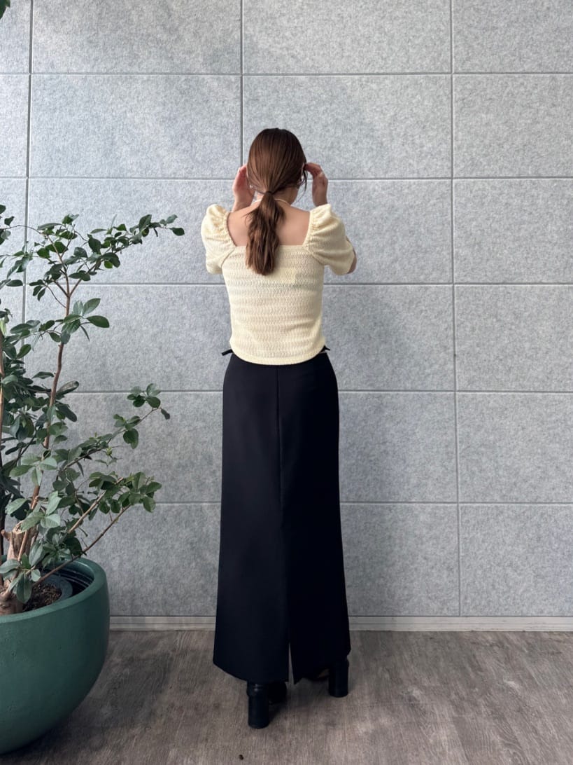designer yukaさんの「CODE A｜gather puff jersey tops」を使ったコーディネート