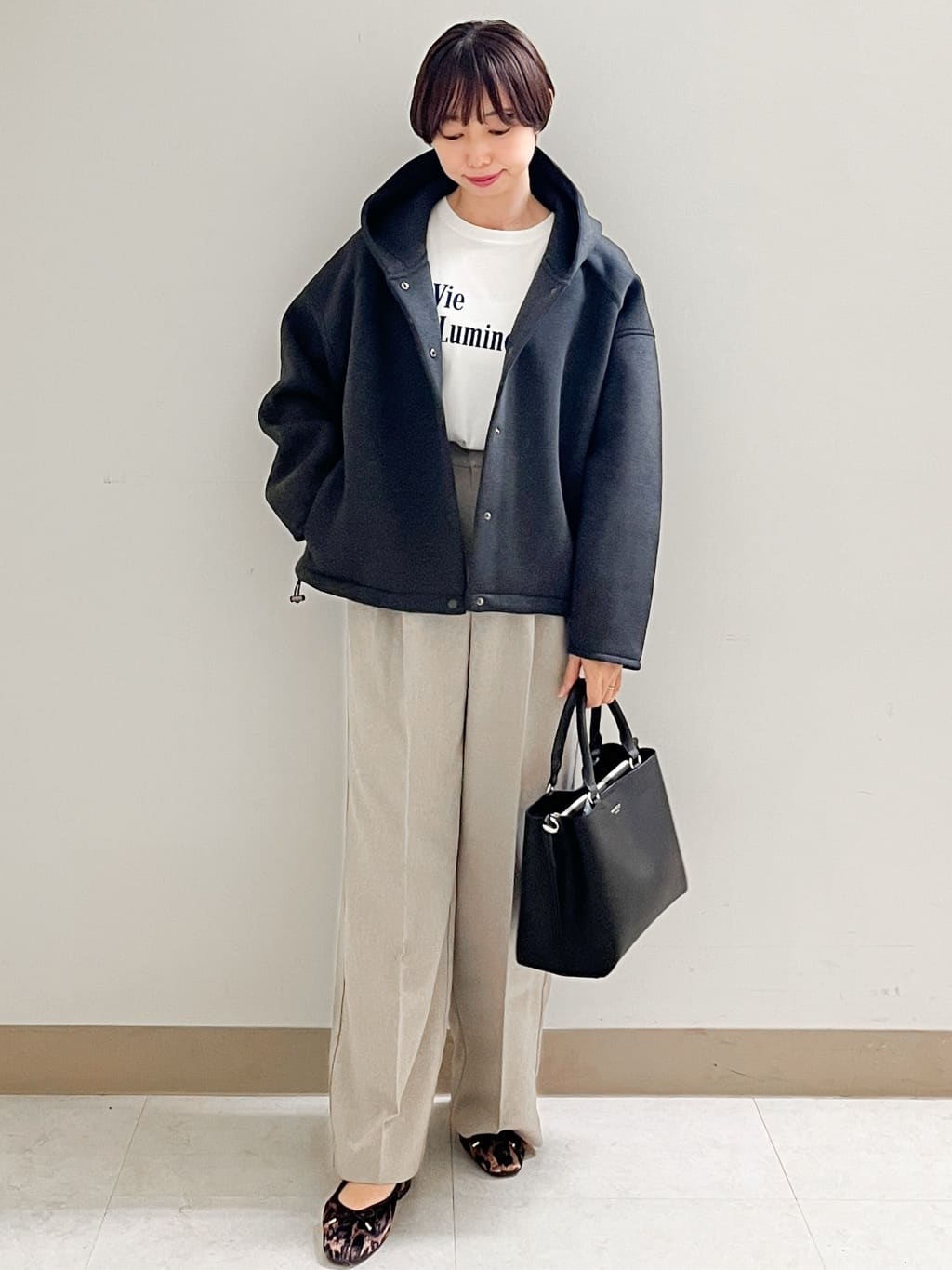 あかねさんの「OPAQUE.CLIP｜ロングロゴTシャツ【洗濯機OK】」を使ったコーディネート