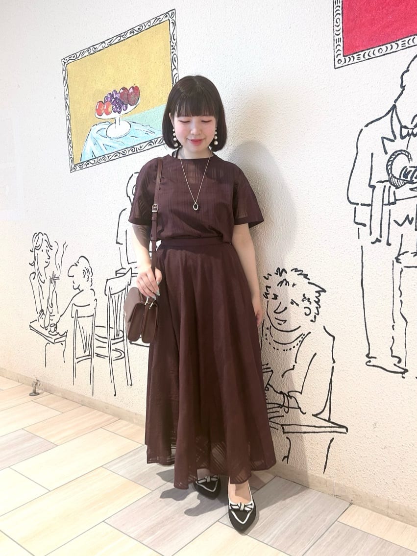 Mitsukiさんの「UNTITLED｜【セットアップ可/エレガント】シアーチェックTブラウス」を使ったコーディネート