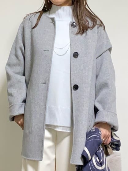 tomoさんの「UNTITLED｜【8色展開/洗える】ウールカシミヤ ハイネックニット」を使ったコーディネート