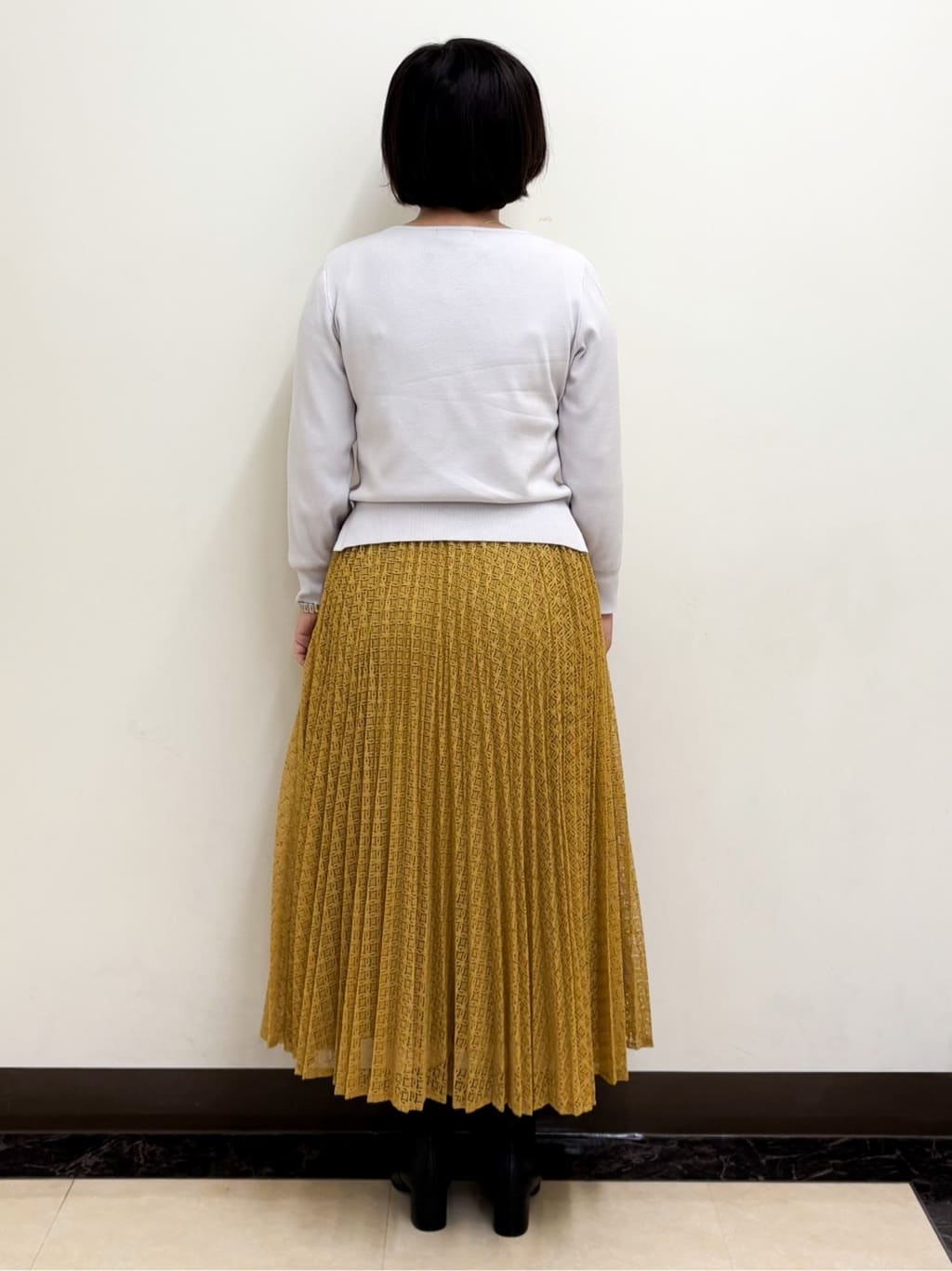 ミヨさんの「Reflect｜【選べる6色／長く着られる◎】ボートネックニット」を使ったコーディネート