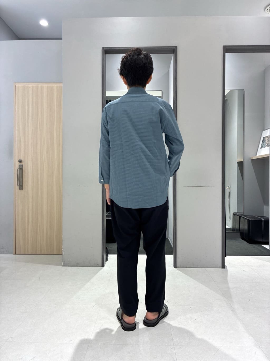 わいずみさんの「TAKEO KIKUCHI｜【COOL CITY WEAR】DotAir（R）サッカー シャツ」を使ったコーディネート
