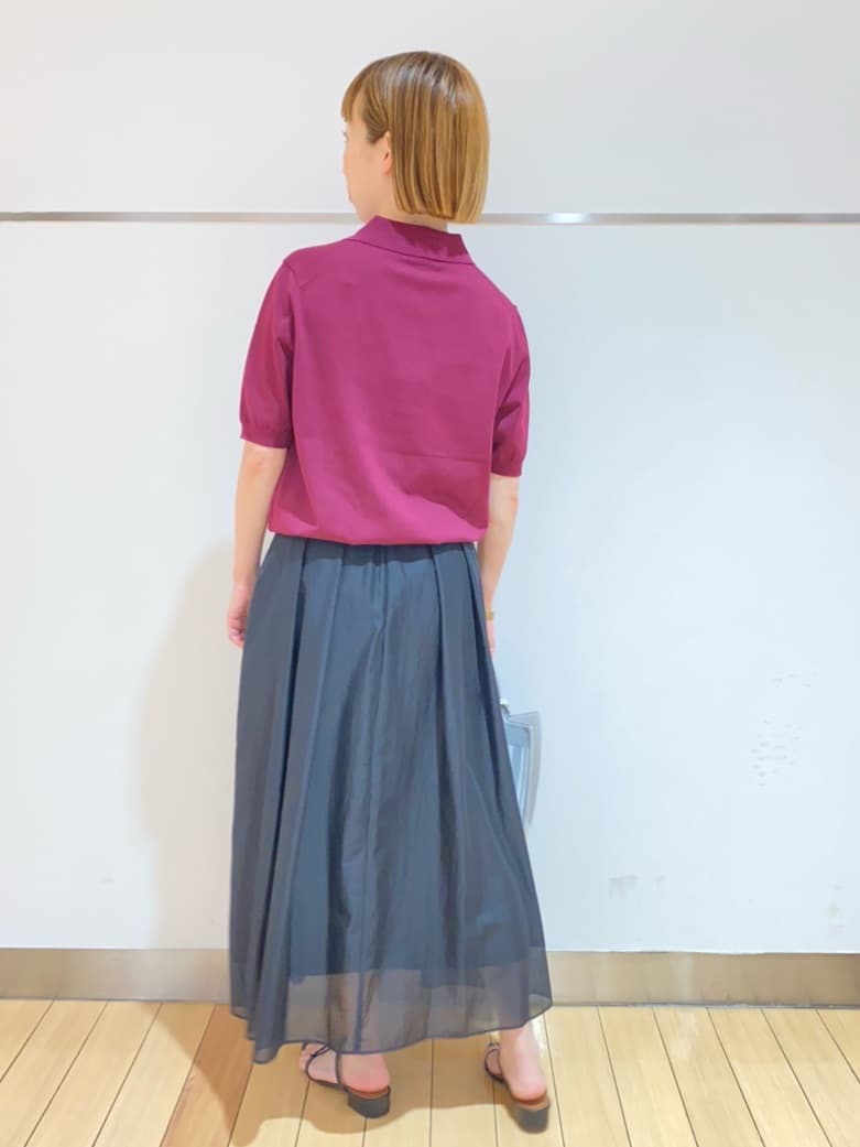 あやさんの「UNTITLED｜【トレンド/きれいめ】5分袖ポロニット」を使ったコーディネート