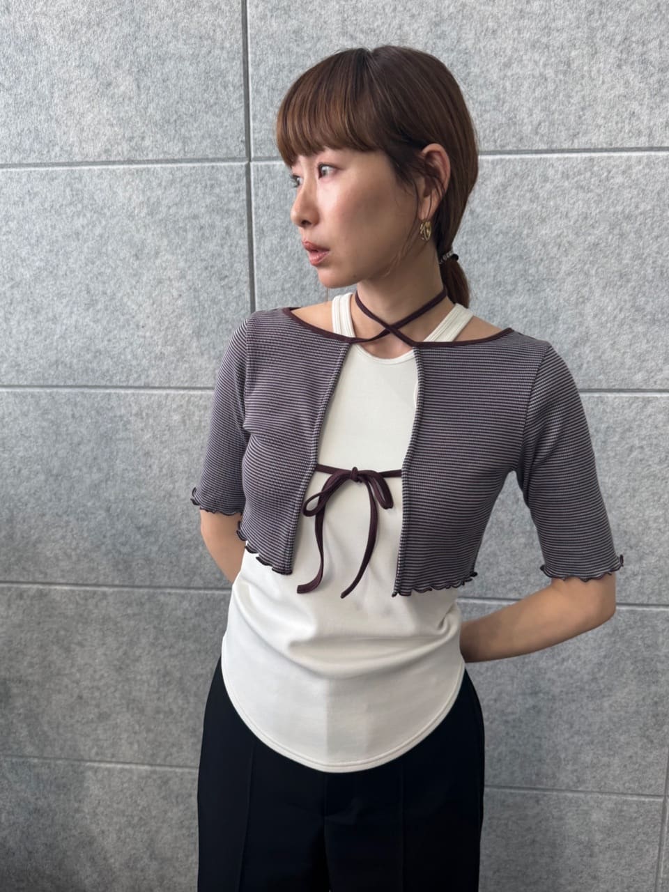 designer yukaさんの「CODE A｜【Cup-in】design cut tank」を使ったコーディネート