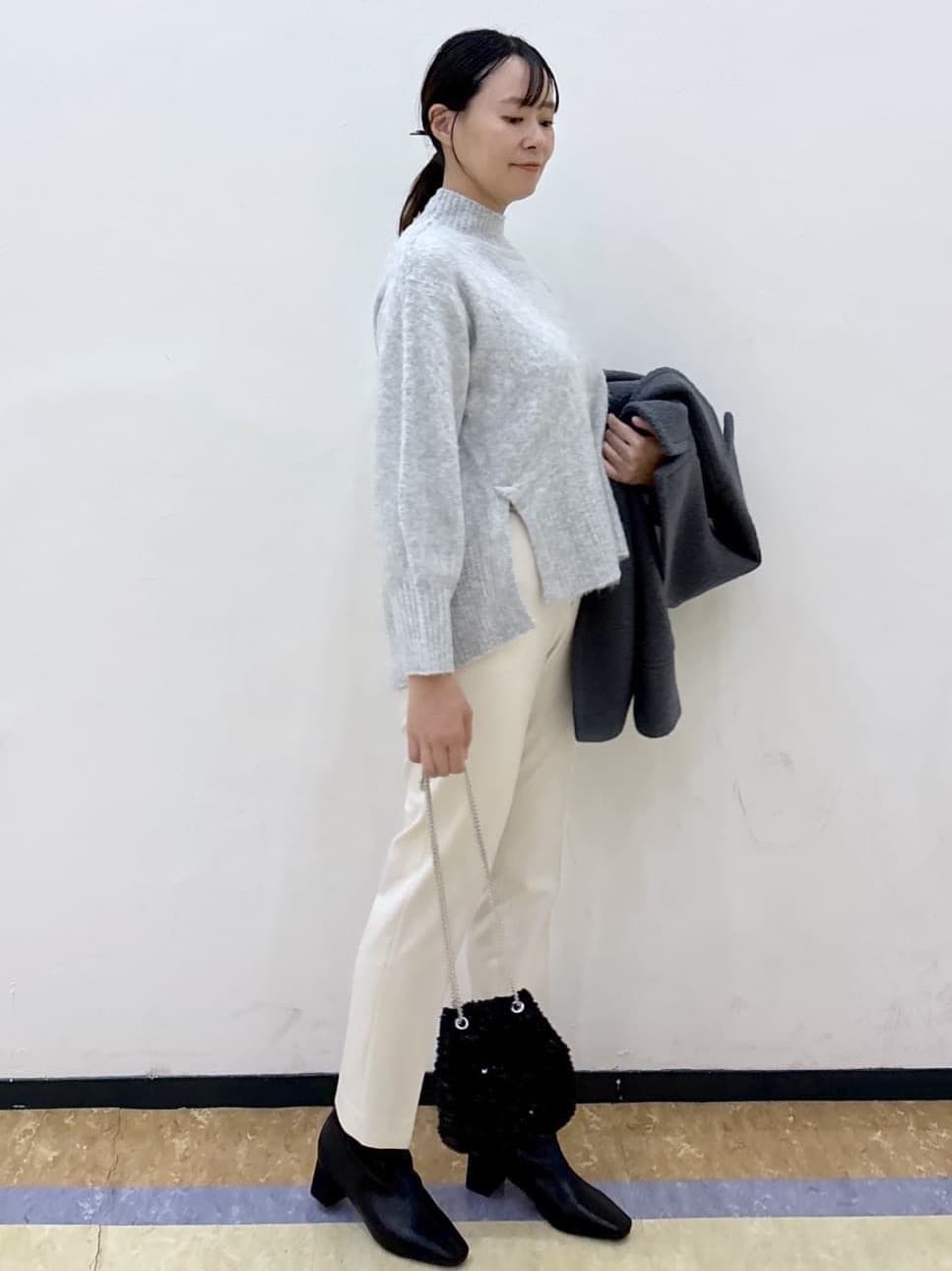 akariさんの「index｜ハイネックパフニット【洗濯機OK】」を使ったコーディネート