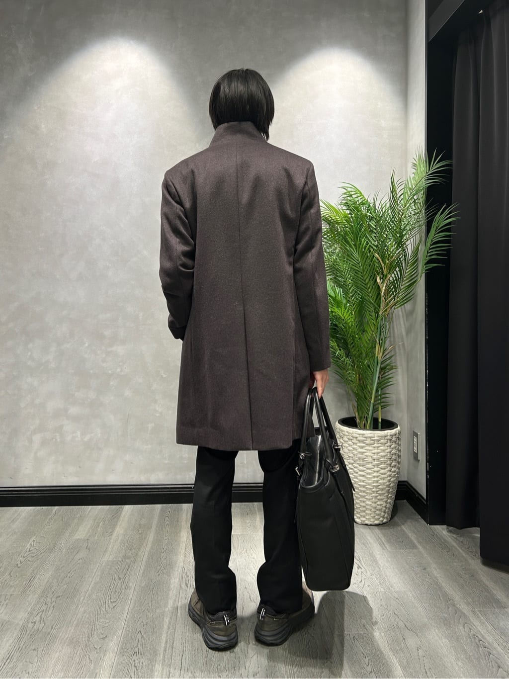 ruiさんの「TAKEO KIKUCHI｜【ウールカシミヤブレンド】ビーバー調 スタンドカラー コート」を使ったコーディネート