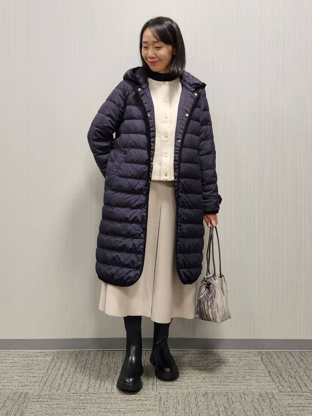 naraさんの「Dessin｜【撥水・2WAY】ミュラーダウンコートロング丈」を使ったコーディネート