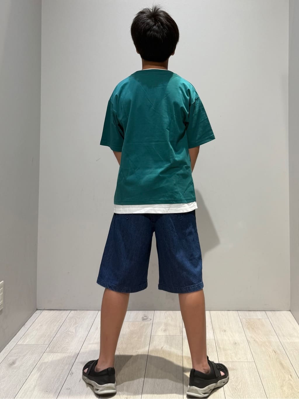 kuboさんの「THE SHOP TK｜【110－160】レイヤード風半袖Tシャツ/洗濯機OK」を使ったコーディネート