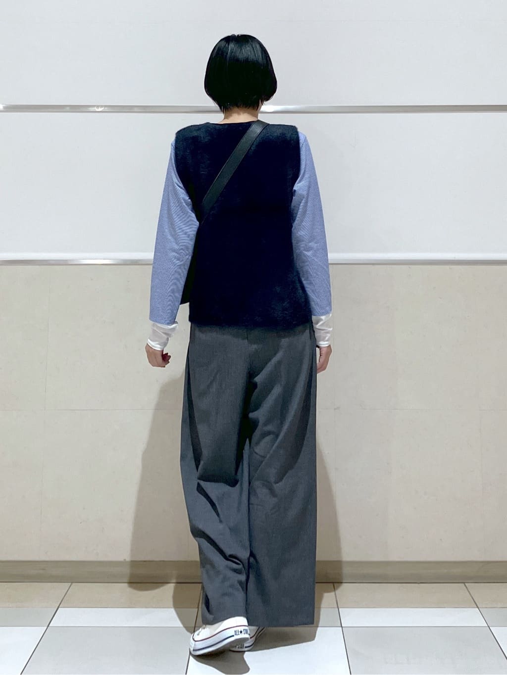 eriko さんの「Dessin｜【セットアップ可・洗える】ハイウエストタックパンツ」を使ったコーディネート