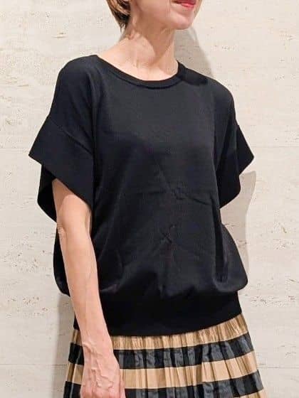 kemyさんの「OPAQUE.CLIP｜シャーリングフレアスカート／リバーシブル着用可【洗濯機洗い可】」を使ったコーディネート