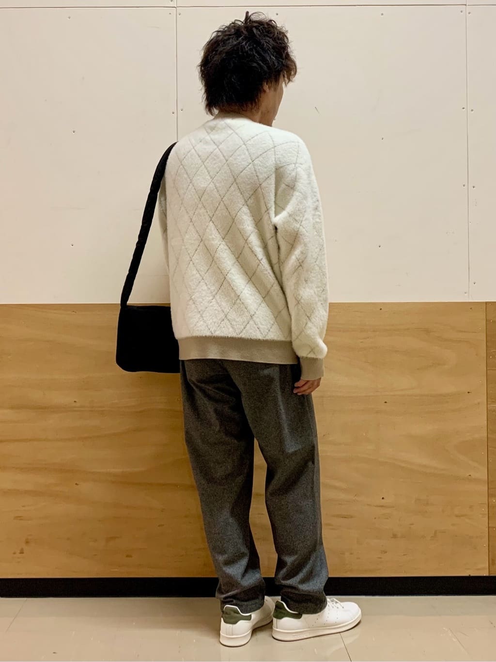 MATUさんの「THE SHOP TK｜【ふんわり心地いい肌触り】　ダイヤ柄シャギーニット」を使ったコーディネート